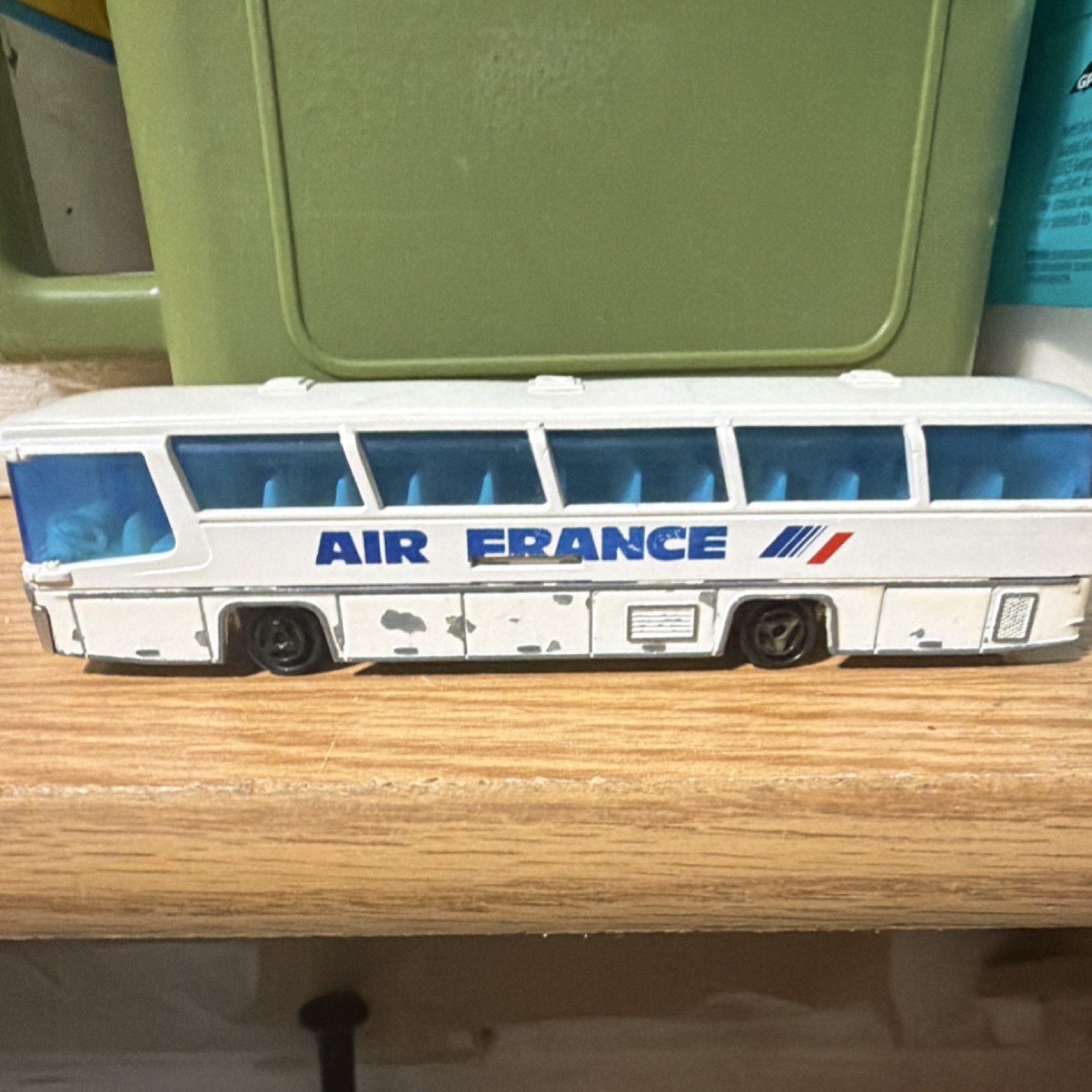 Air France Diecast Model Bus White Blue Collectible France Toy