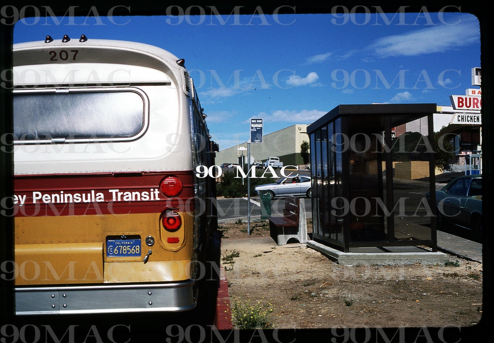 MPT. FLXIBLE BUS #208. Monterey (CA). 2 Original Slides 1977.
