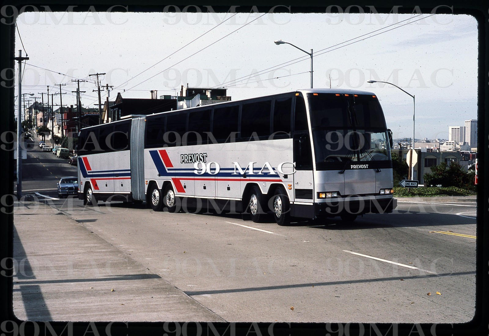 PREVOST ARTICULATED BUS DEMO. San Francisco (CA). 3 Original Slides 1985.