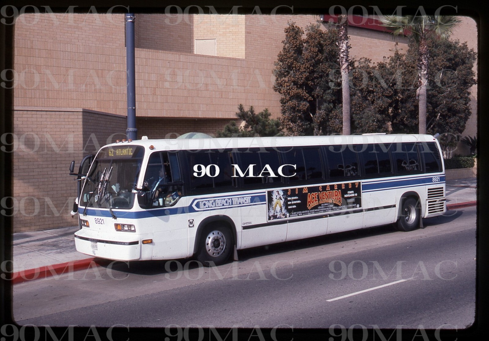 LBT. GM RTS BUS #8921. Long Beach (CA). Original Slide 1995.