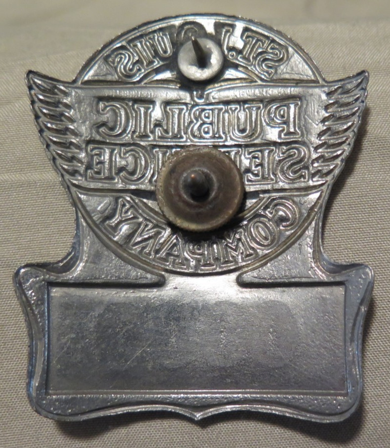 Enamel VINTAGE BUS DRIVER HAT BADGE ST. LOUIS WHITEHEAD HOAG CO. Sample 2.5 inch