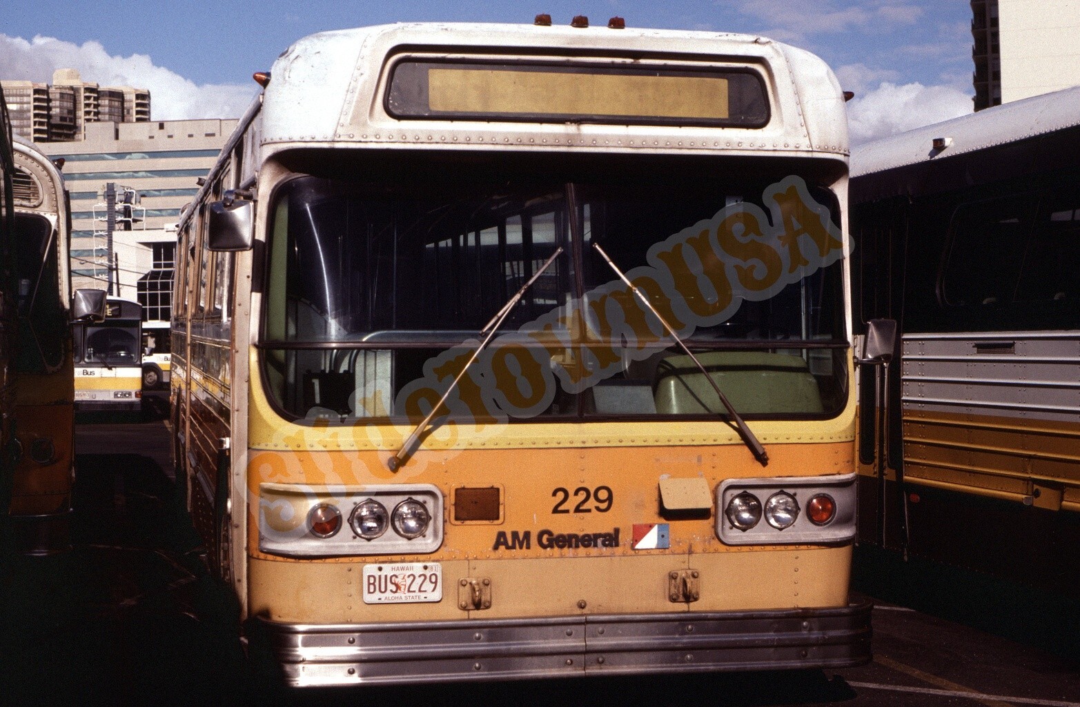 Vtg 1989 Bus Slide 229 AM General Hawaii Y1Q019