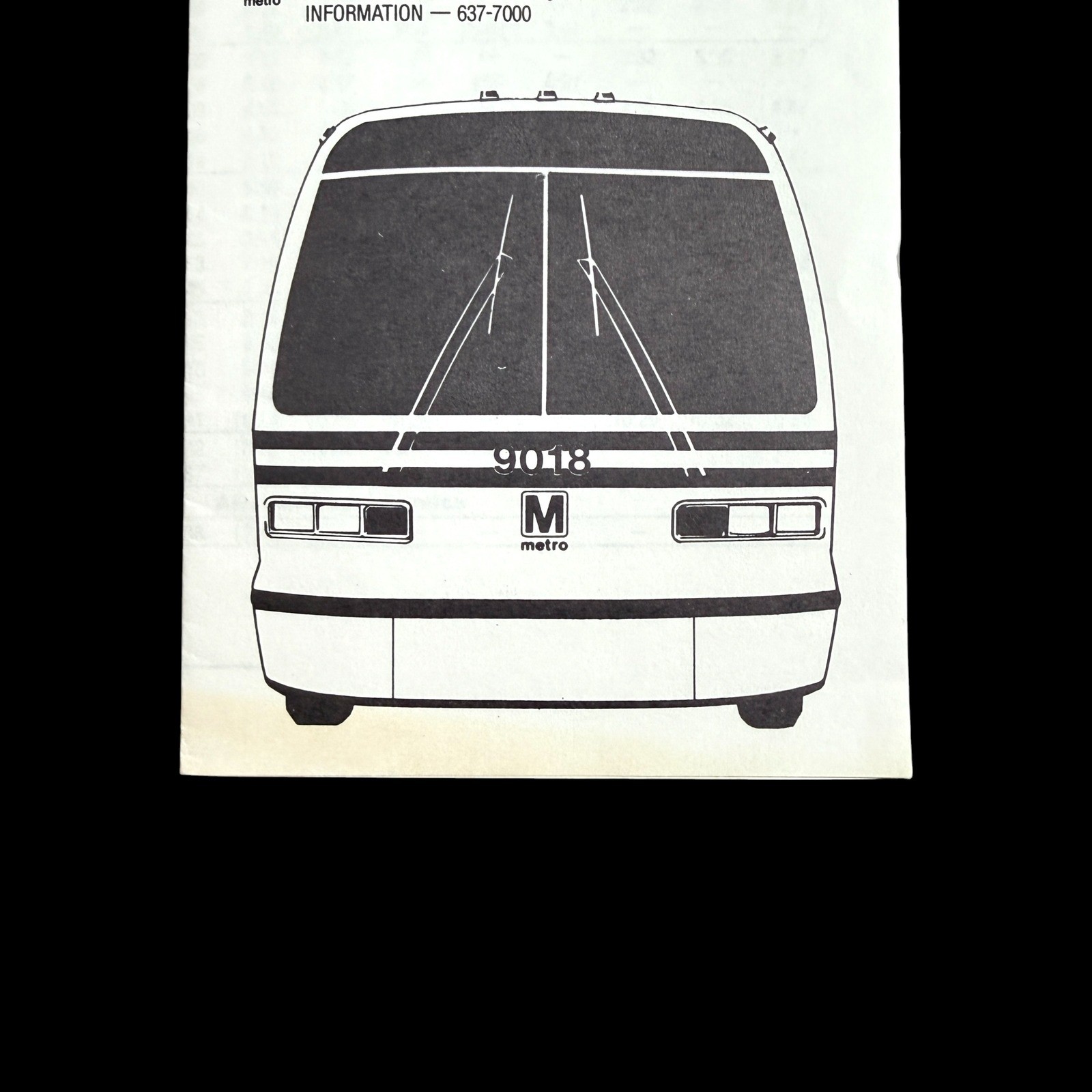 WMATA Metrobus Schedule 1986 Wilson Blvd Fairfax Line Route 1 Map 1980s
