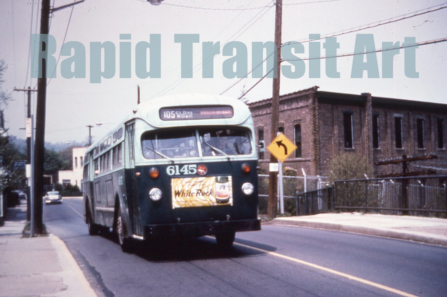 Vintage Slide Duplicate New York City Mack C49-DT Bus 6145 Rt R105 Staten Island