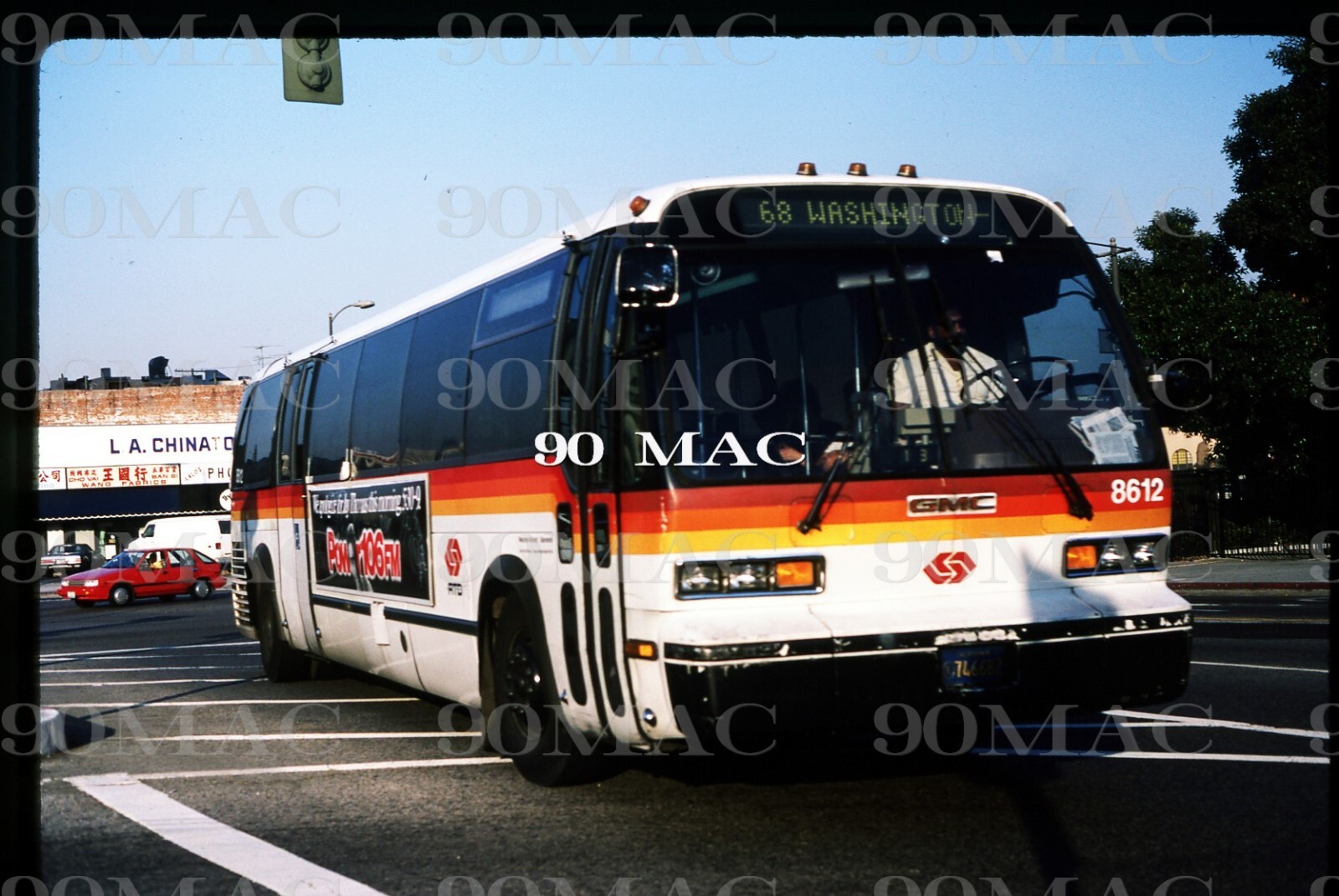 SCRTD. GM RTS BUS #8612. Los Angeles (CA). Original Slide 1987.