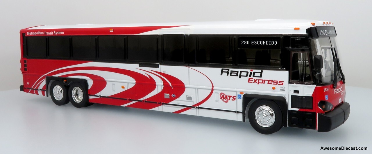Iconic Replicas 1:50 MCI D4500CT Coach: San Diego MTS Rapid Express