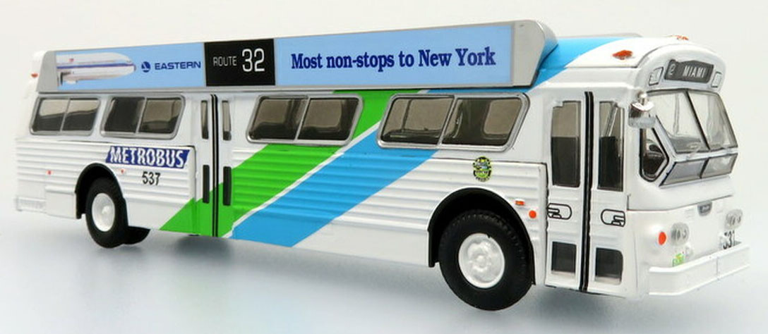 Lot Of 3 Iconic Replica Buses 1/87 Scale-RTS Dart, Eagle 10 Corp,Flxible Miami