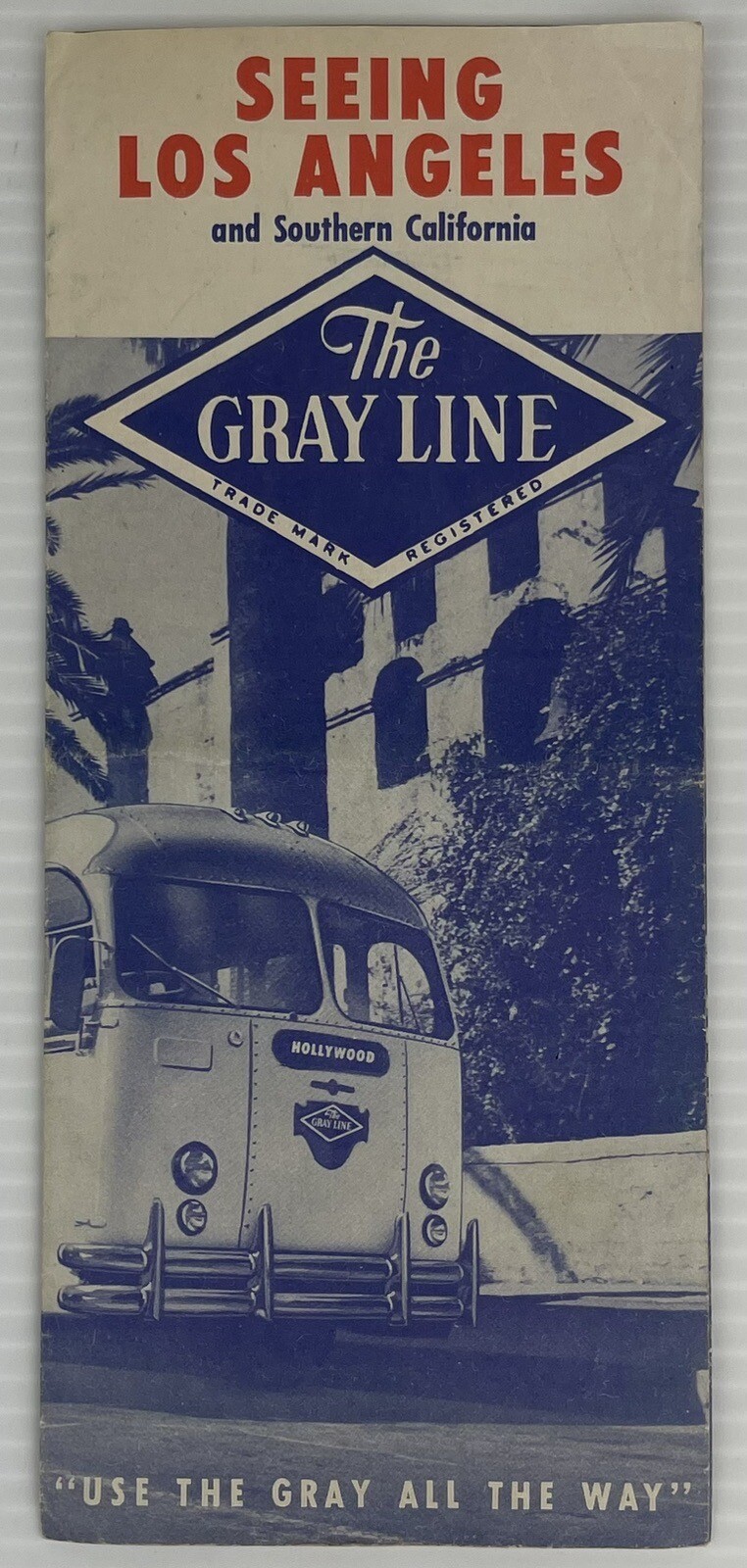 c1930s-40s Los Angeles CA~Grey Line Sightseeing Bus Tours~Brochure