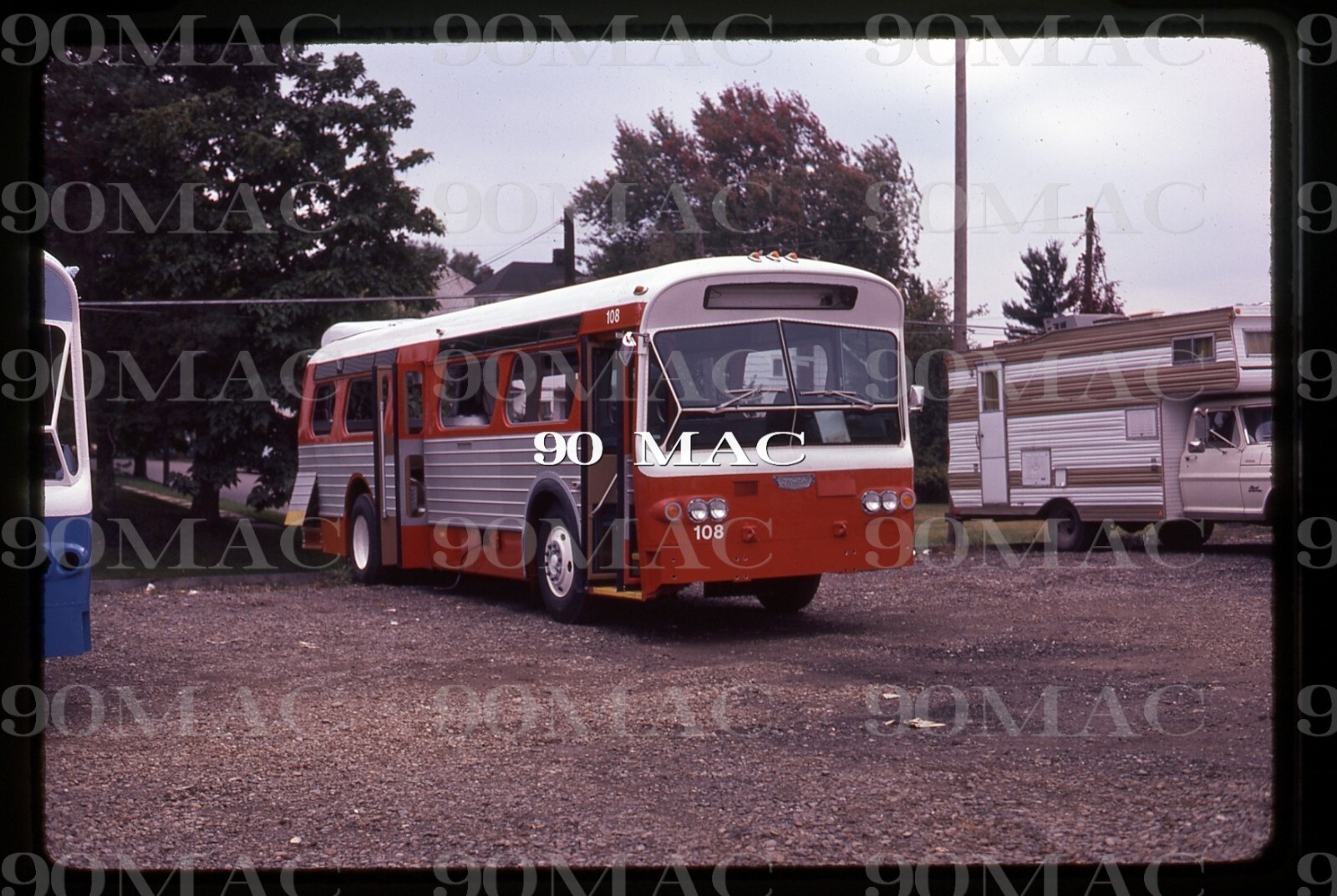 BIRMINGHAM MTA. FLXIBLE BUS #108. Loudonville (OH). Original Slide 1974. Factory