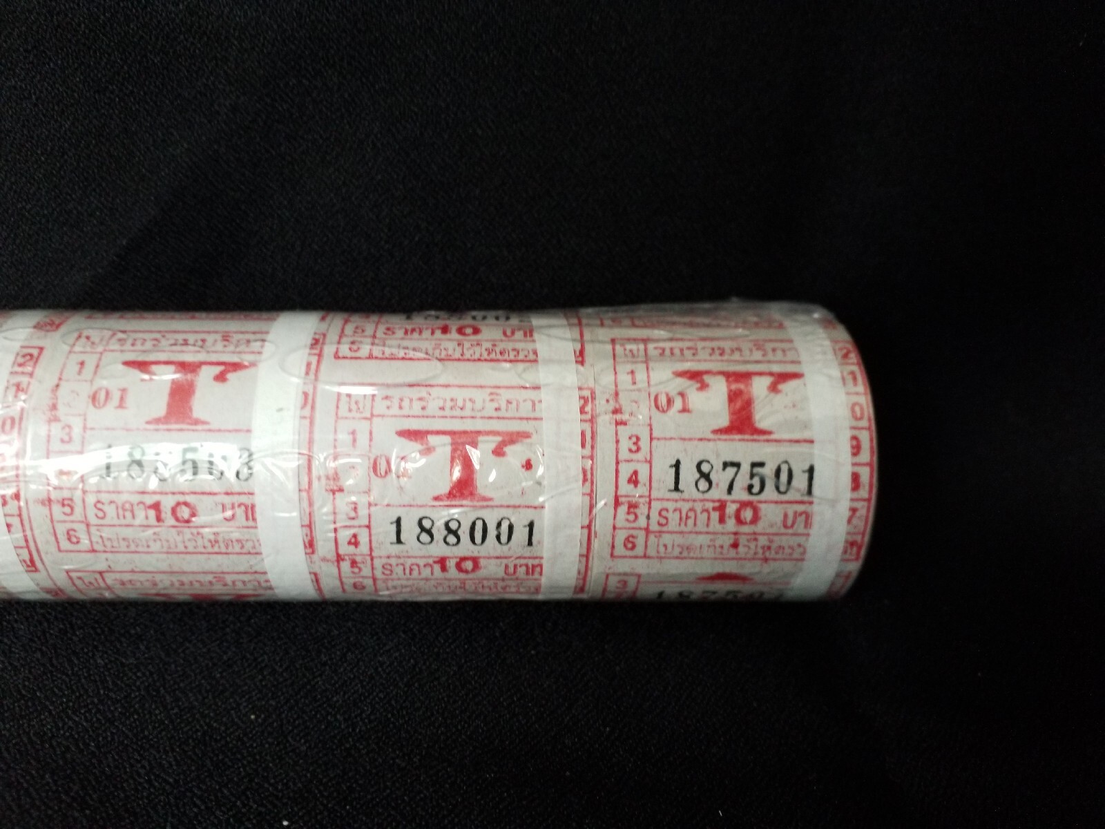 ticket red 5 roll bus thailand (BIG T)2500 number bangkok limited nice very rare