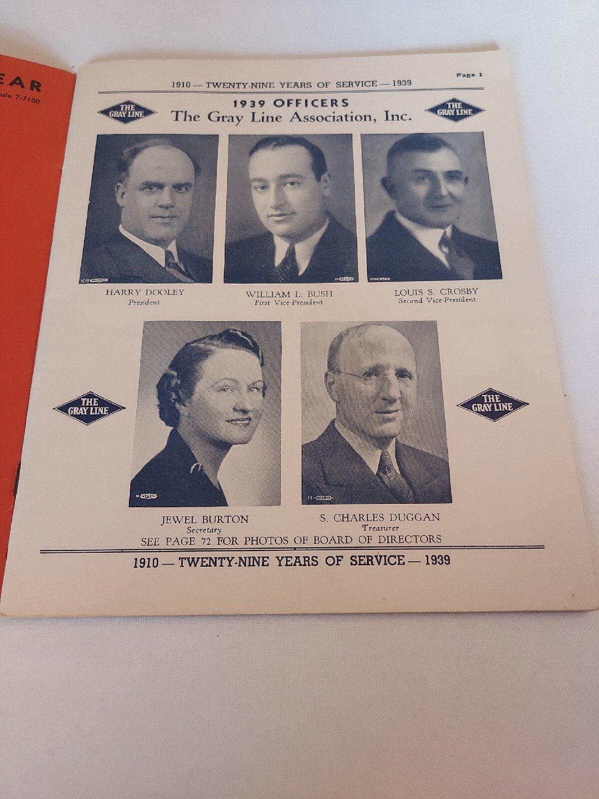 Vintage 1939 Gray Line Bus Sight-Seeing Tariff Booklet