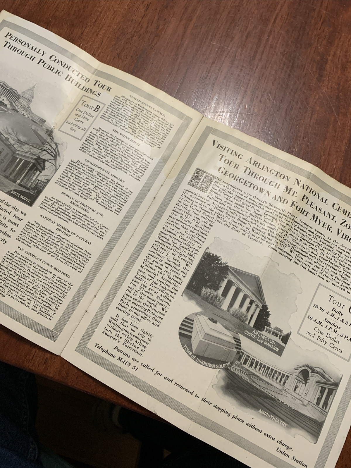 1931 Black & White Sight Seeing Company Washington DC Tours/Parlor Coaches WOW!