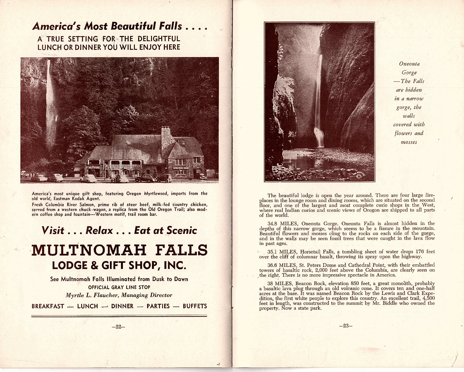 Souvenir Guide of Portland Oregon 1959-1960 Photos Info Vintage Ads Gray Line