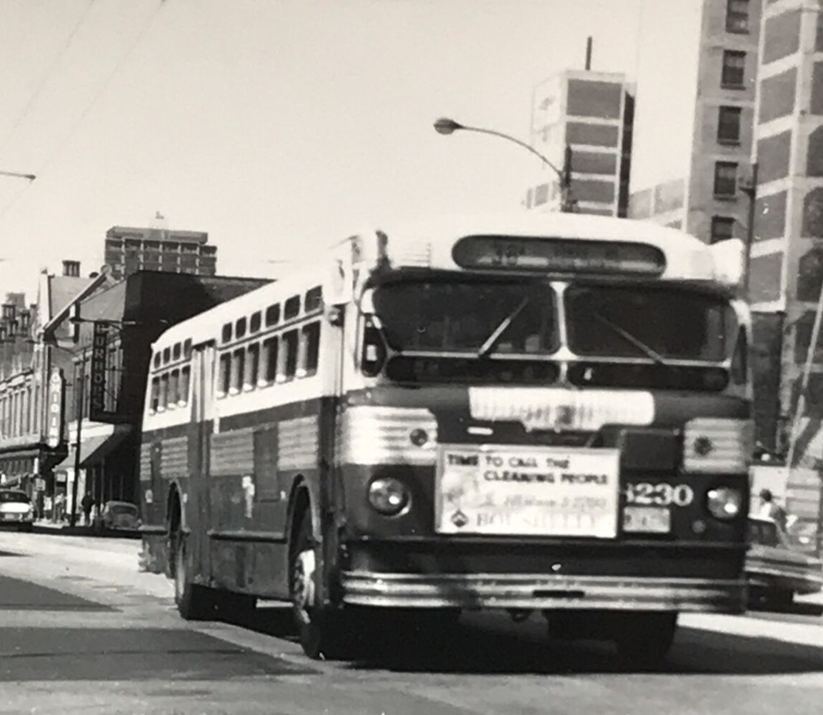 Bus Chicago Transit Authority CTA #8430 B&W Photograph Boushelle Billboard