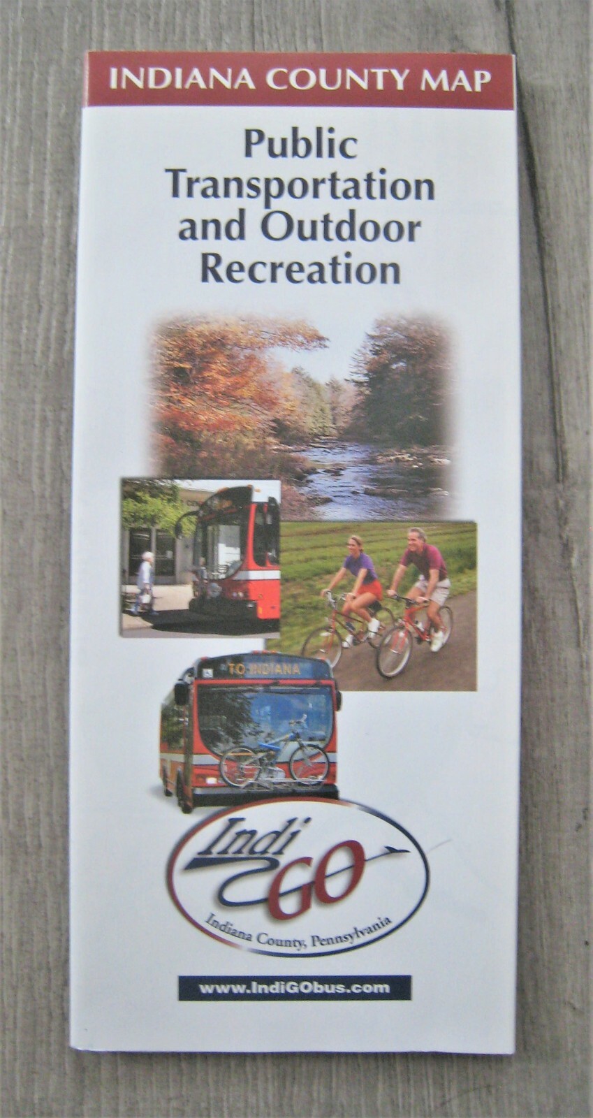 Indigo Bus Route Map (2003) Indiana County Pennsylvania PA