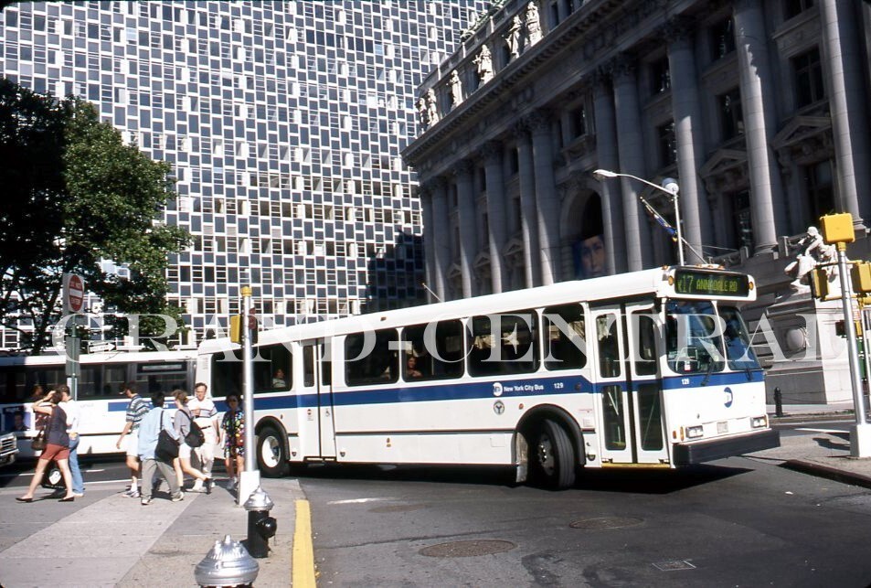 ORIGINAL 1996 NYCTA NEW YORK CITY BUS SLIDE ORION 5 #129 MANHATTAN NY TA
