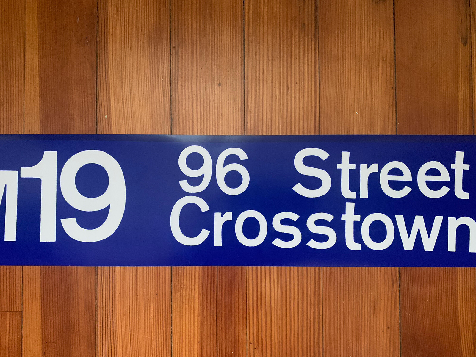 NY NYC BUS ROLL SIGN 1974 GM M19 96 STREET CROSSTOWN UPPER EAST WEST MANHATTAN