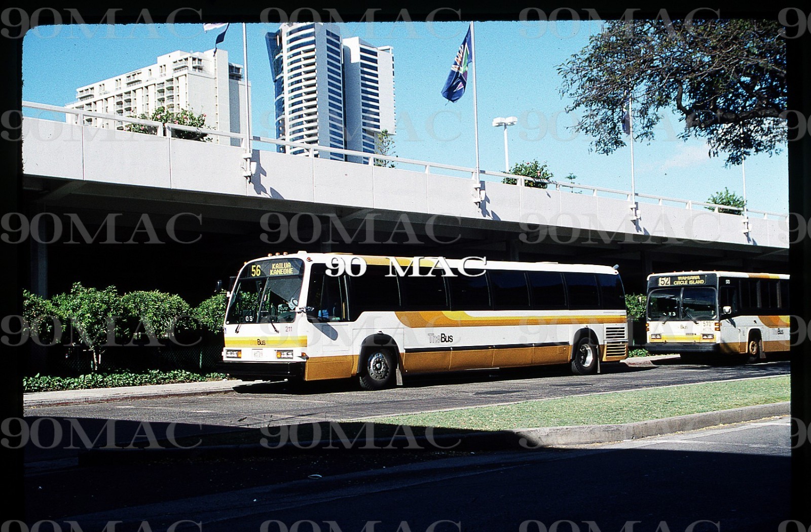 THE BUS. TMC RTS BUS #211. Honolulu (HI). Original Slide 1994.