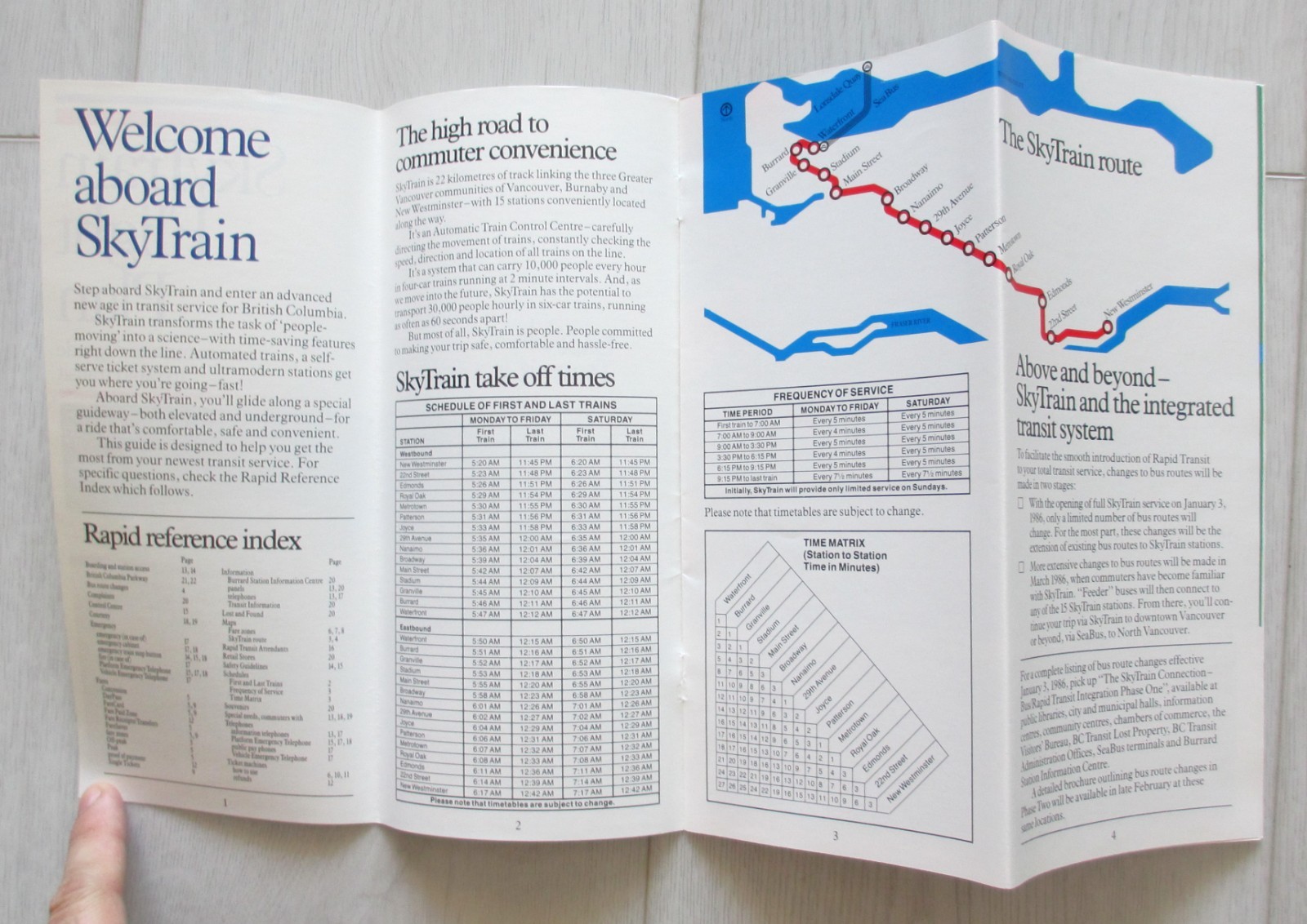 Lot of 3 Vintage 1980s Vancouver BC Transit Items Guide Map Brochures Canada
