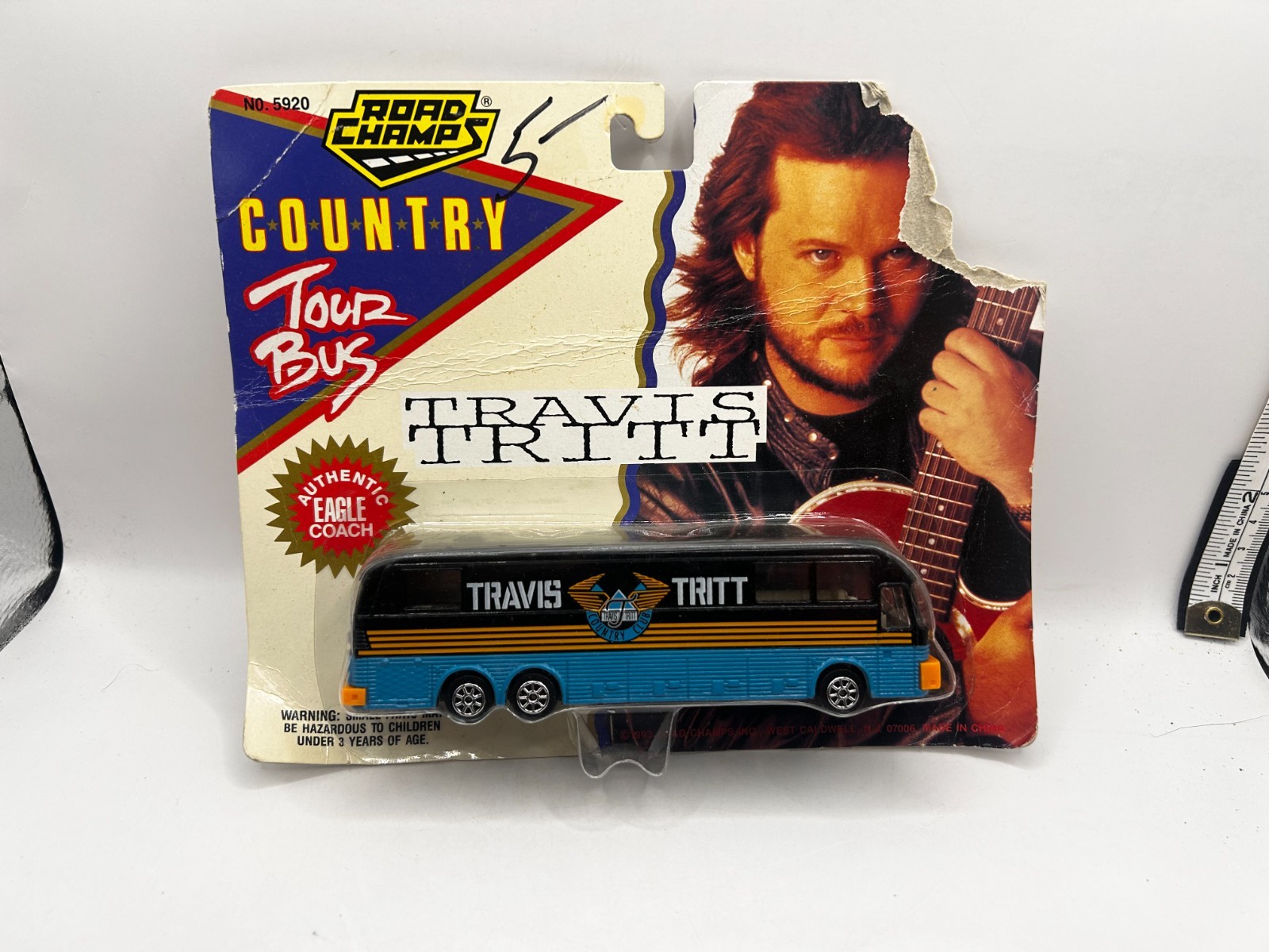 Vintage 1993 Road Champs Travis Tritt Country Tour Bus Moc Card damaged