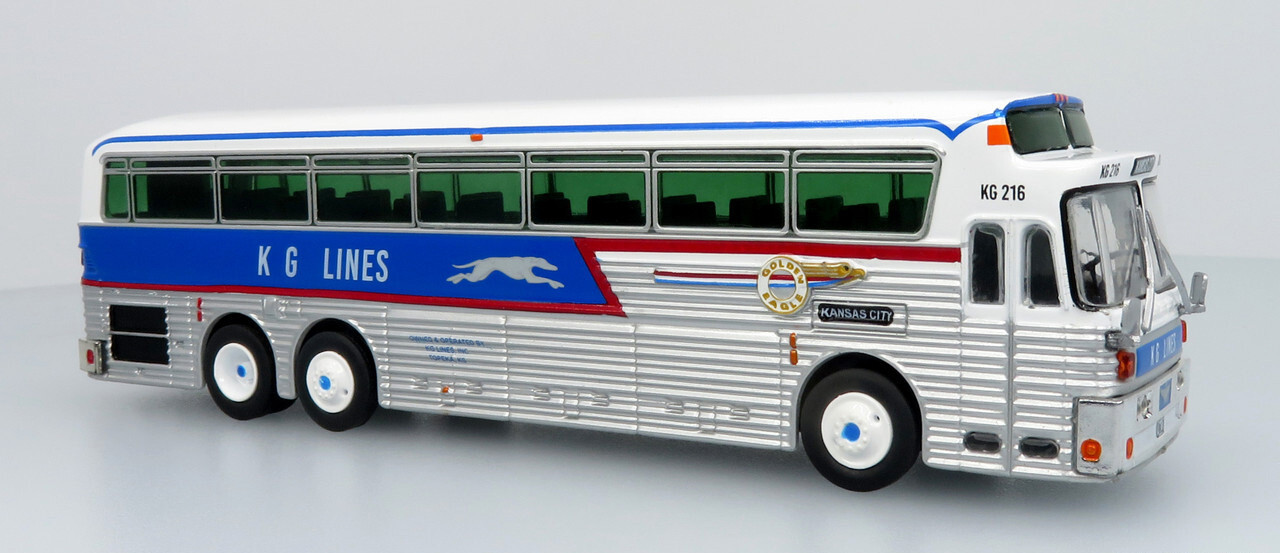 New! Eagle 5 Coach Bus KG Lines-A Greyhound Company 1/87 Scale Iconic Replicas
