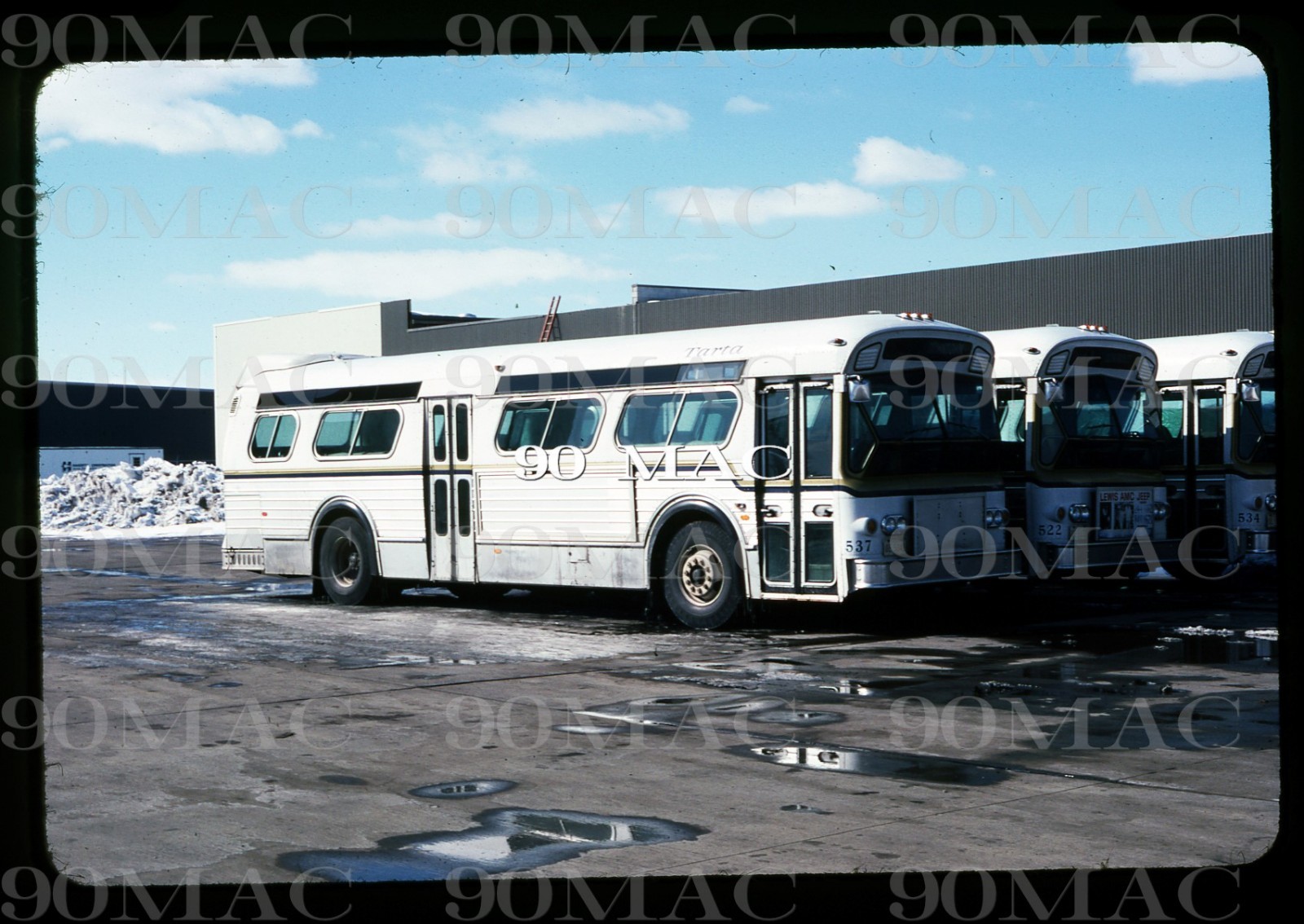 TARTA. FLXIBLE BUS #537. Toledo (OH). Original Slide 1978.