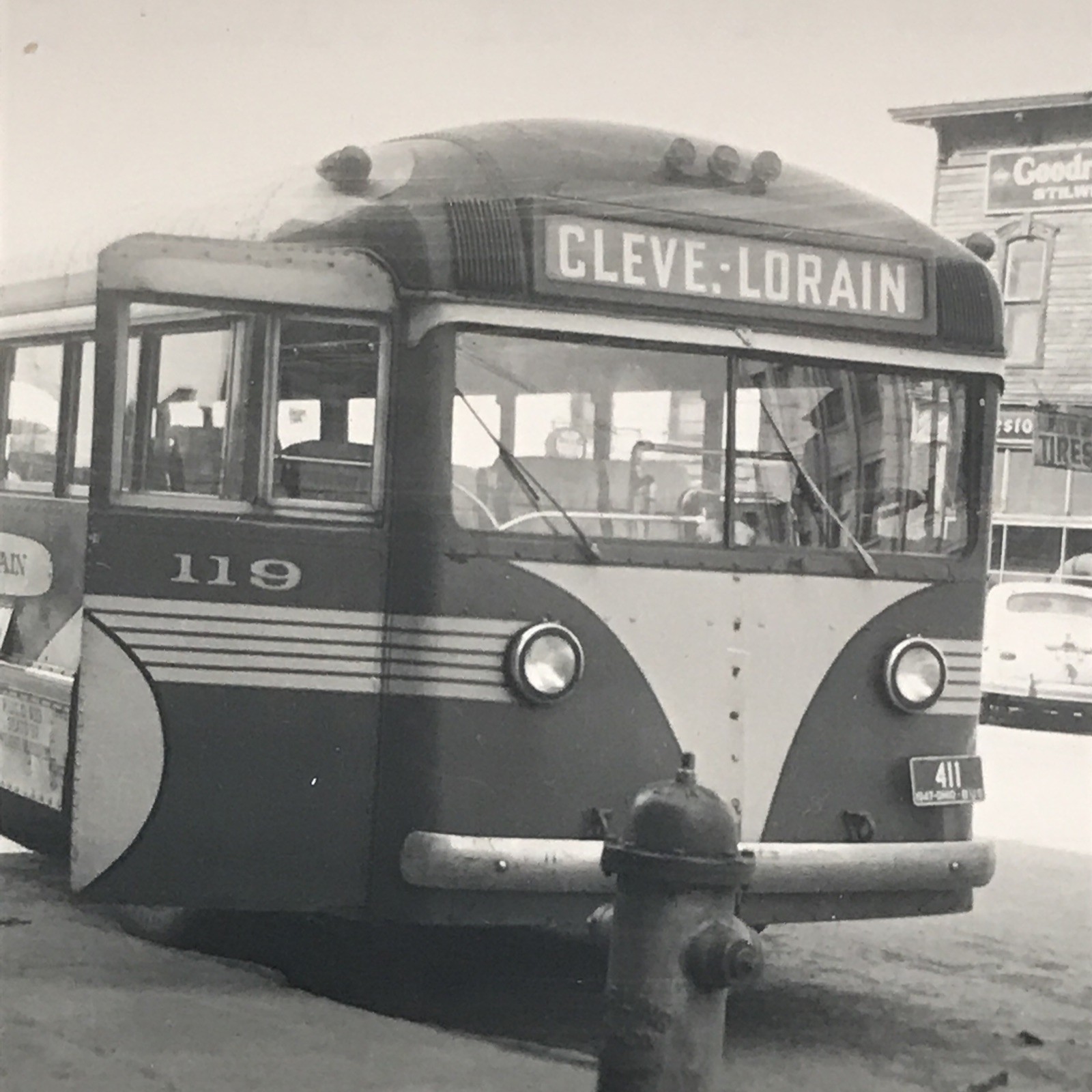 Cleveland-Lorain Highway Coach Co #119 Bus Snapshot Photograph