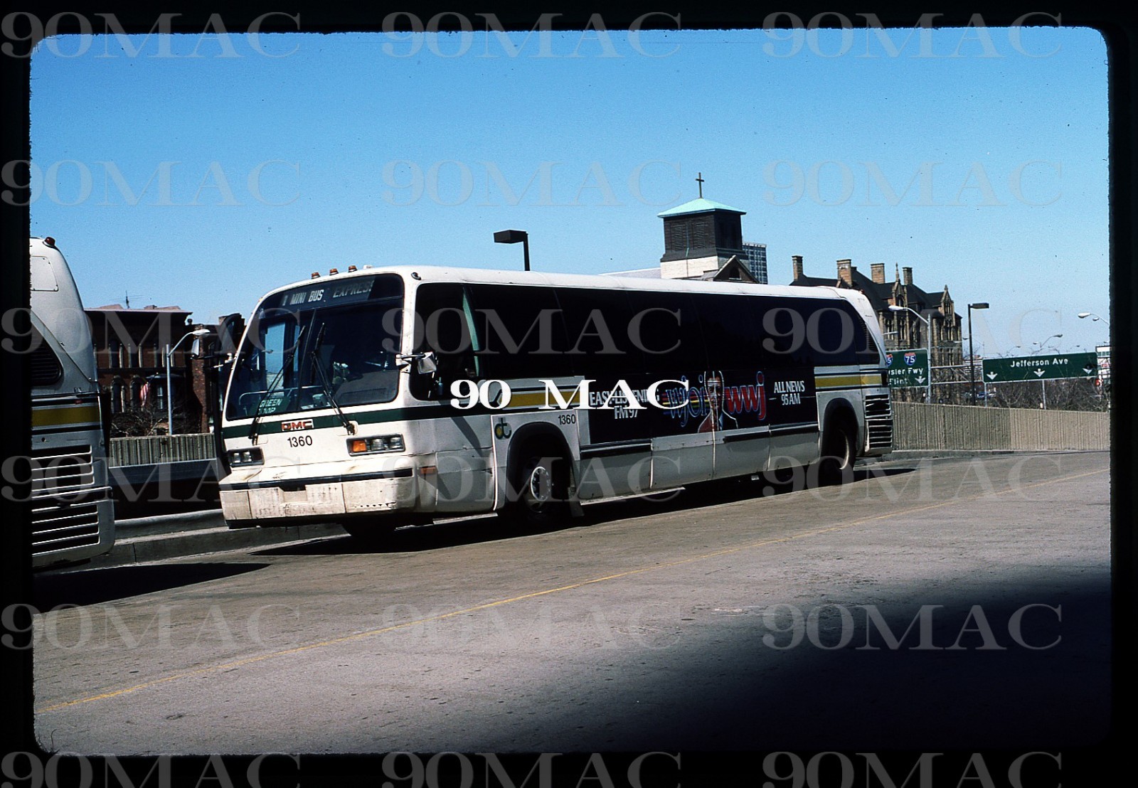 DDOT. GM RTS BUS #1360. Detroit (MI). Original Slide 1984.