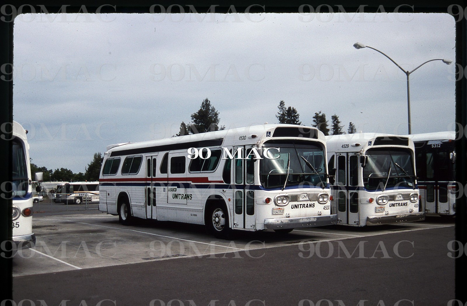 UNIV of CAL. Davis (CA). GM COACH BUS #4530. Original Slide 1996.