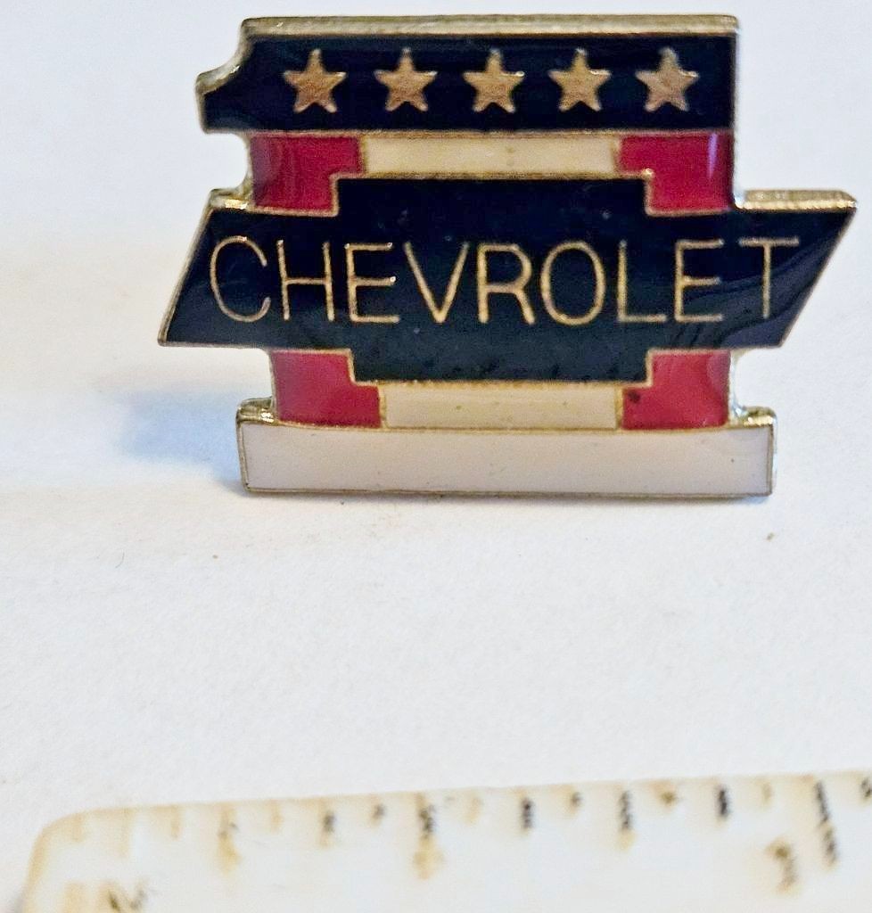 Vintage Chevrolet Logo ~Enamel Lapel Hat Pin ~ 80’s