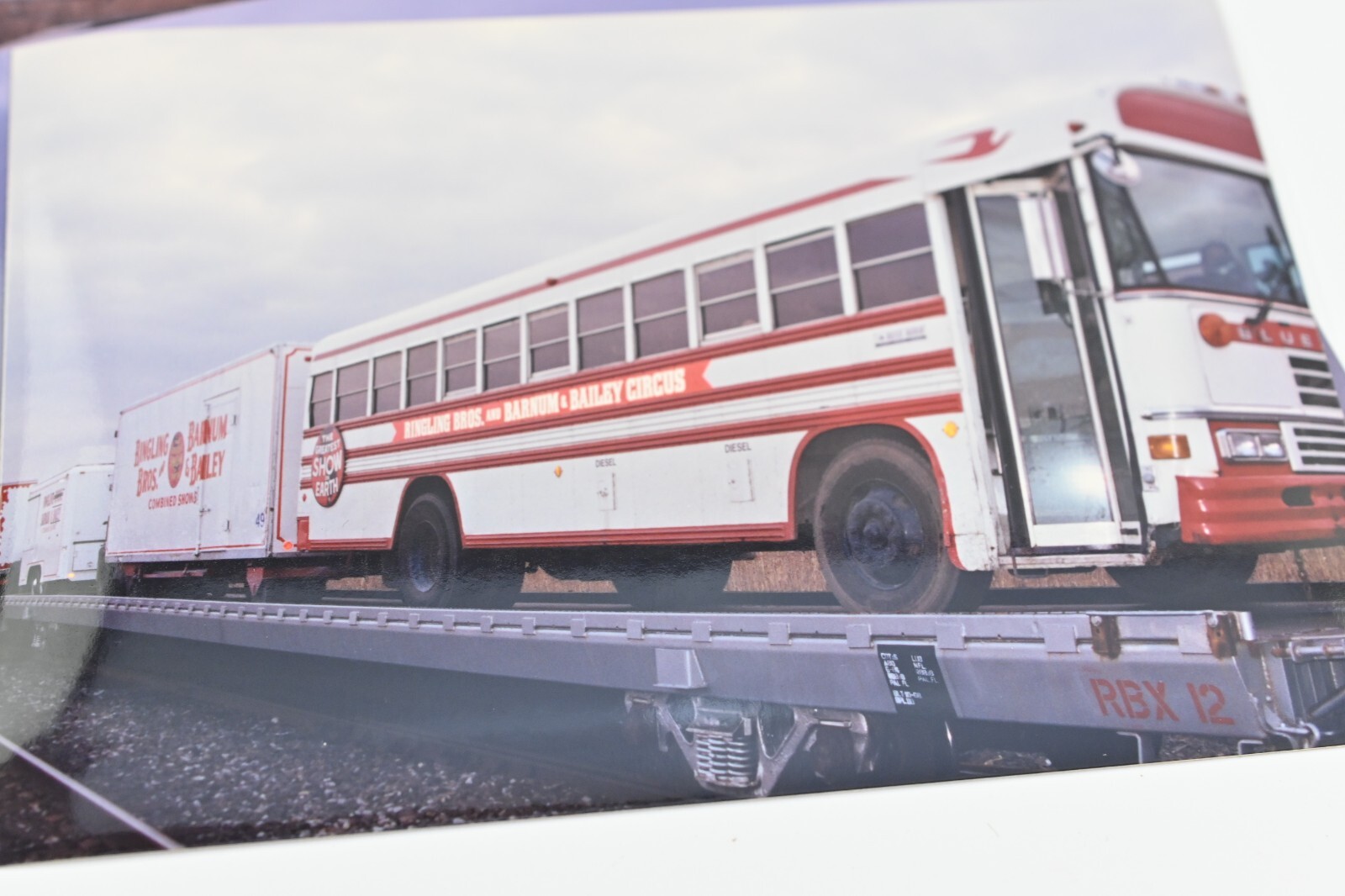 Transportation Ringling Brothers Barnum Bailey Blue Bird RED Bus Snapshot A4R