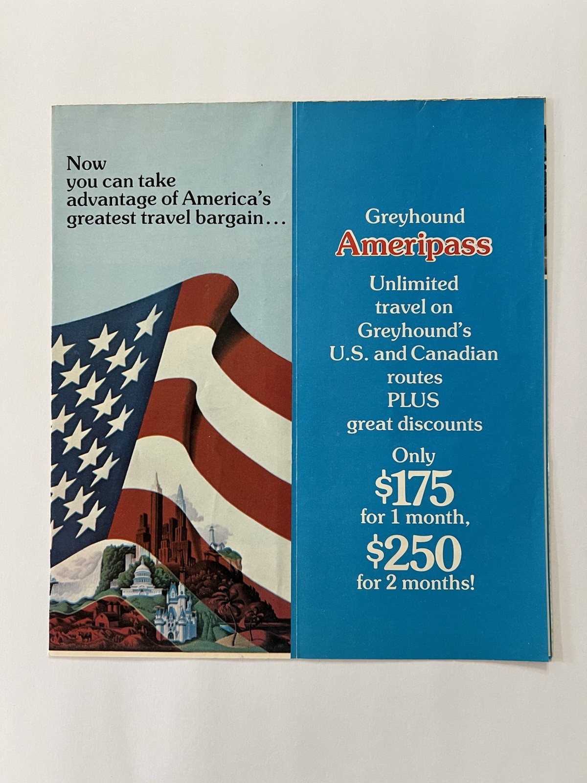 Greyhound Lines VTG 1970s “Ameripass” Brochure Tourist Travel Souvenir