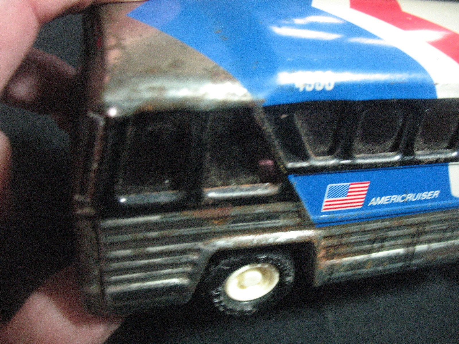 1979 Buddy L Greyhound Bus Americruiser 4950 Tin Toy Japan
