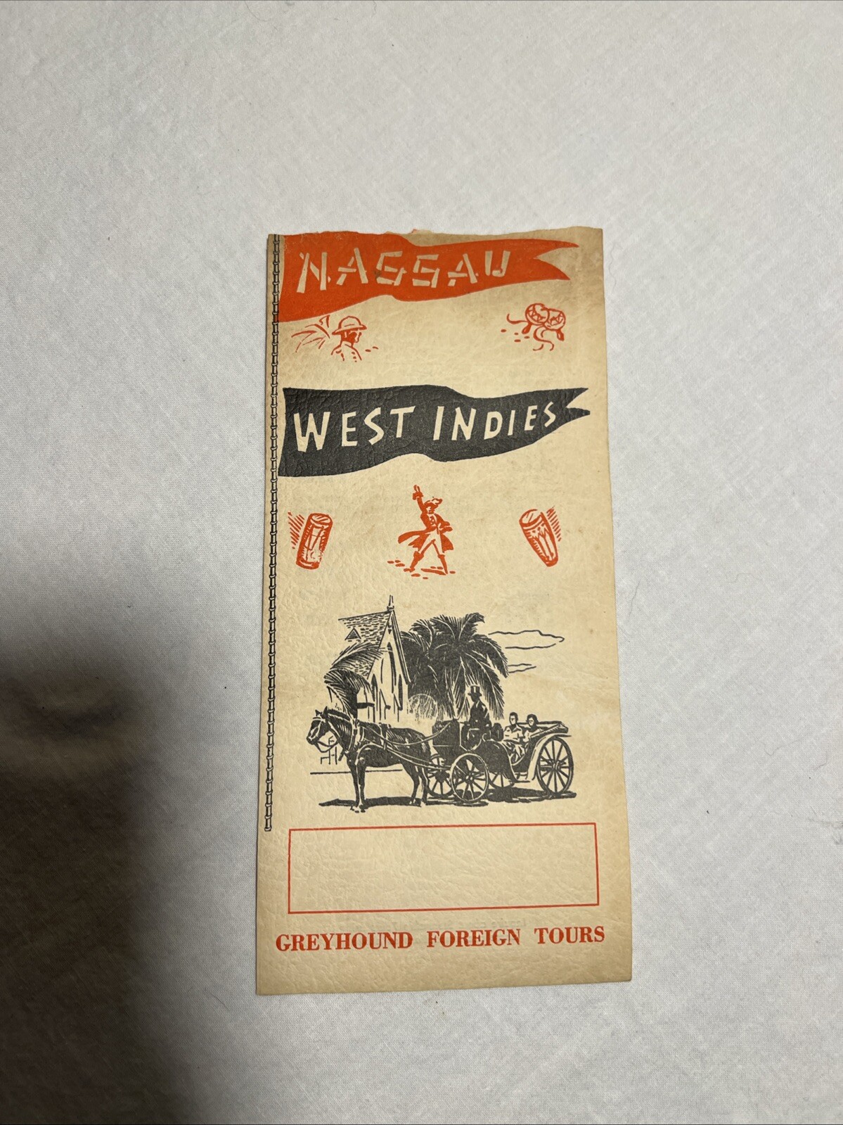 1957 Greyhound Bus Lines West Indies Nassau Vintage Travel Brochure Steamship