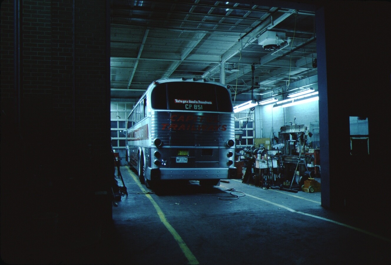 Capital Trailways MCI bus Ektachrome original Kodak Slide