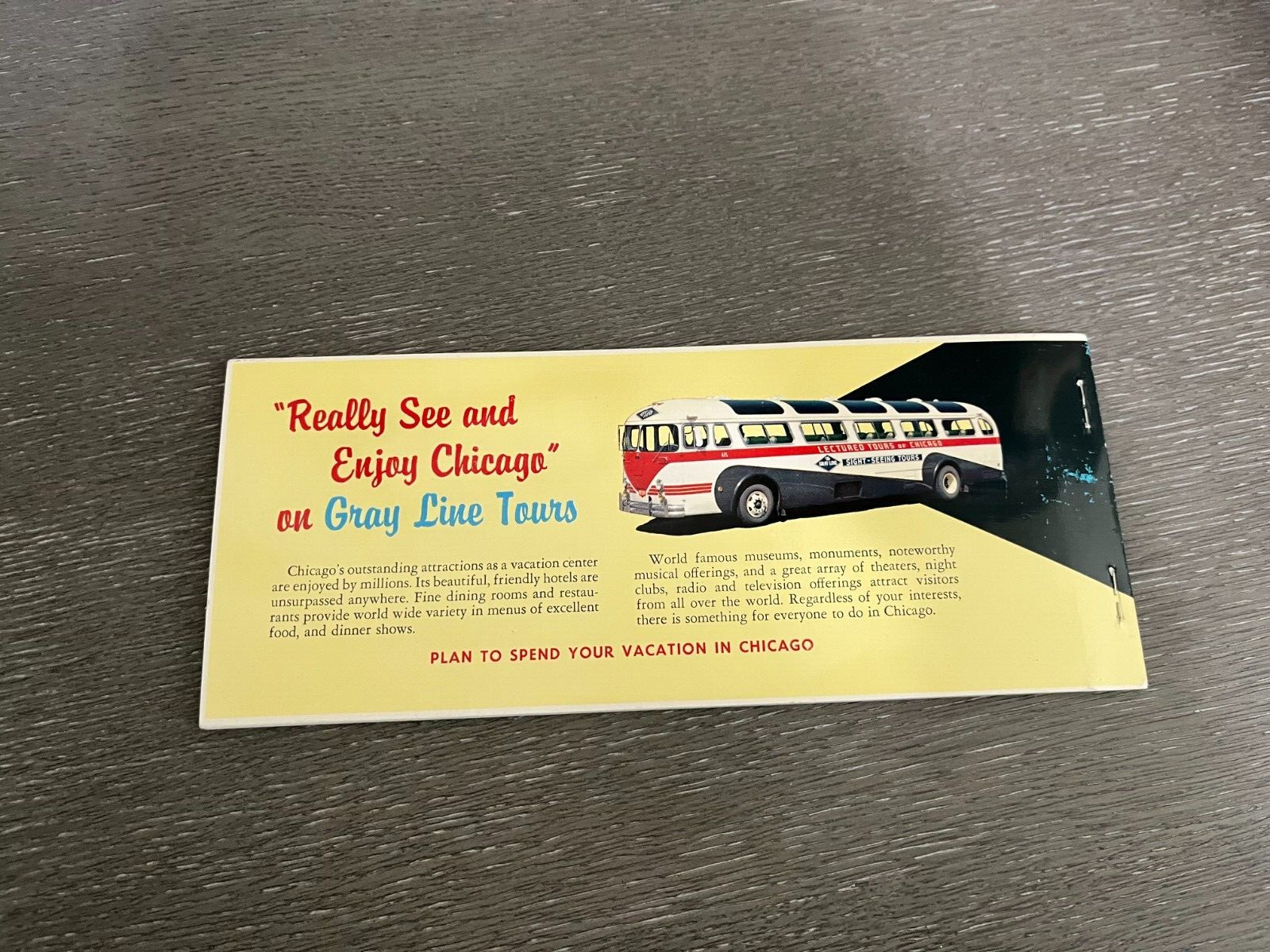 Vintage The Gray Line Scenic Memoirs of My Tour of Chicago Postcard Booklet