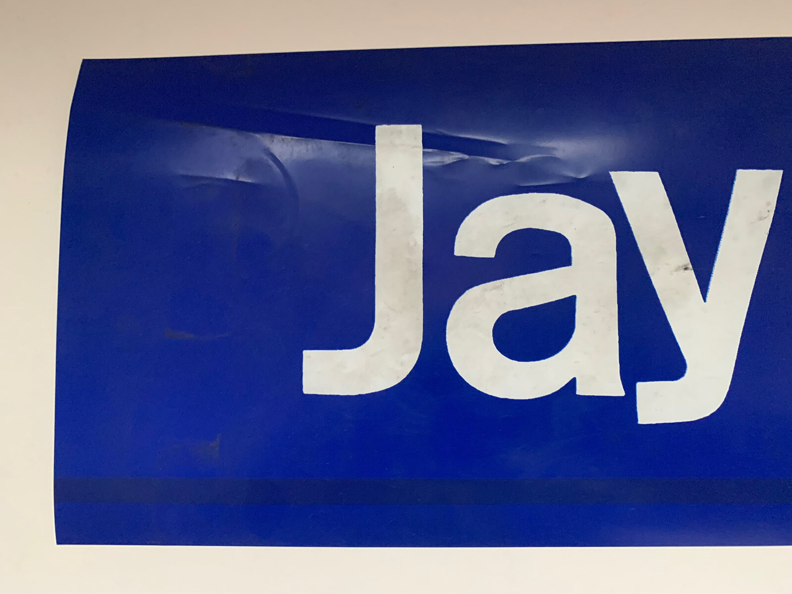 NY NYC BUS ROLL SIGN 1974 JAY STREET BROOKLYN MANHATTAN IND BMT SUBWAY METROTECH
