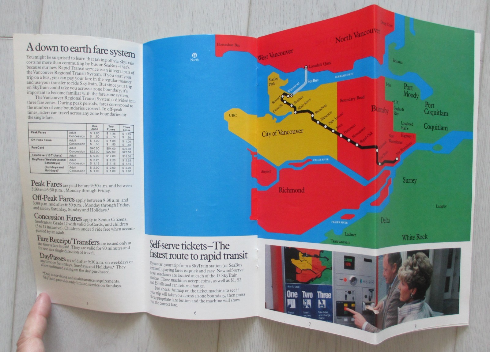 Lot of 3 Vintage 1980s Vancouver BC Transit Items Guide Map Brochures Canada