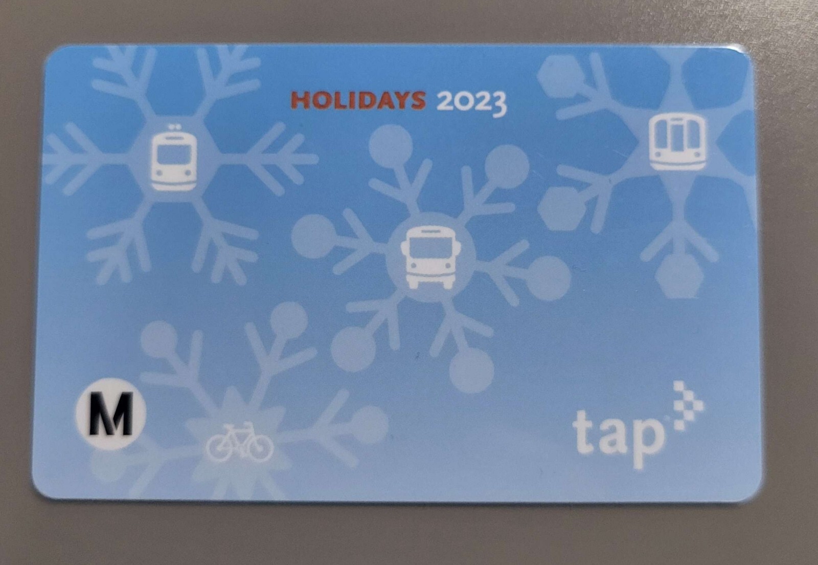 2023 Holidays Los Angeles Metro TAP Card