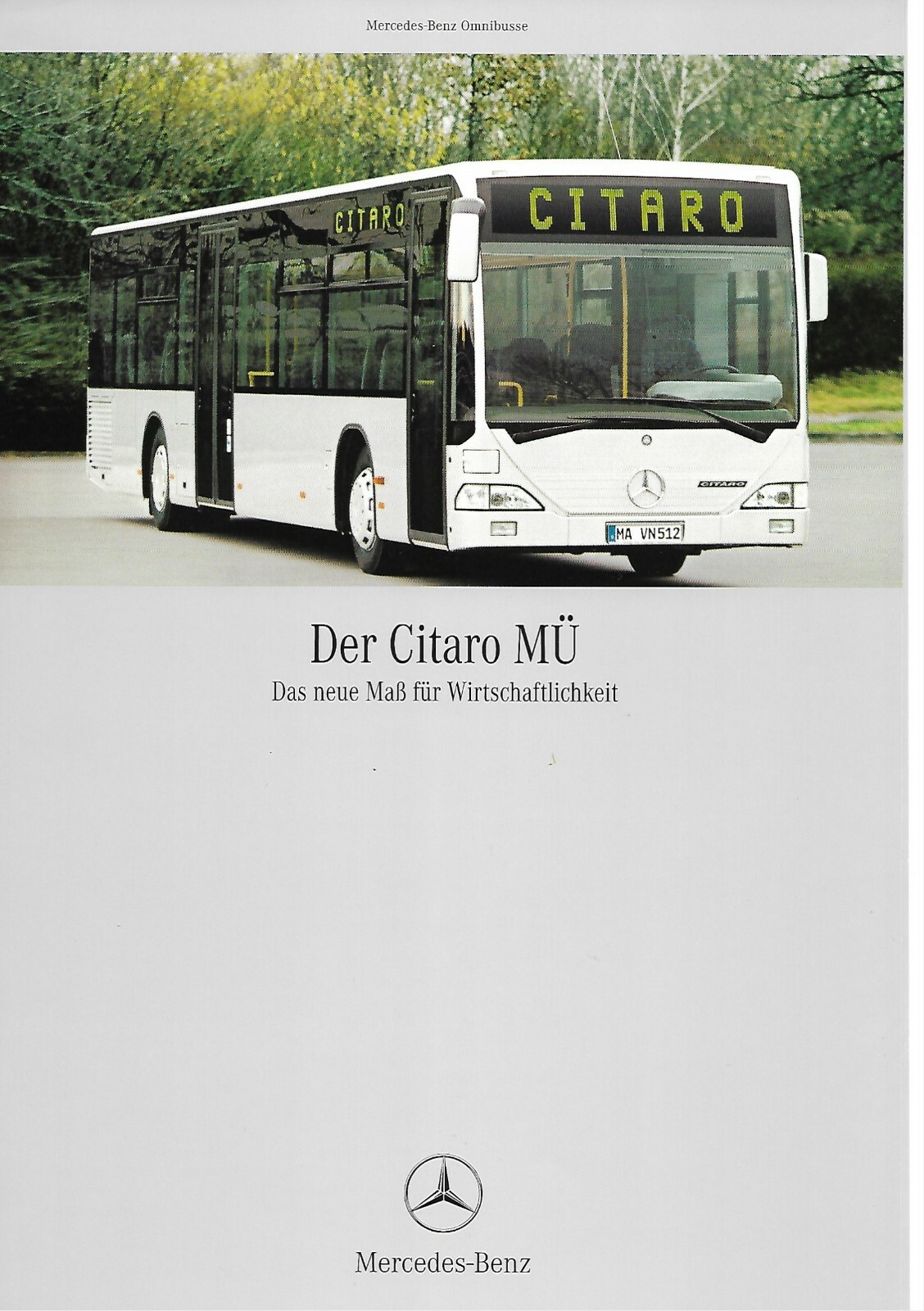 Brochure – Mercedes-Benz – Citaro MU – c2004 – GERMAN language (BU166)