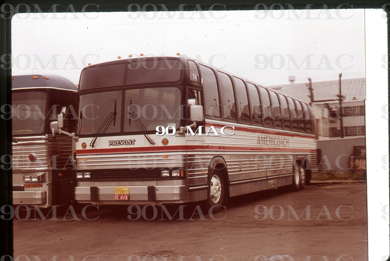 AMERICOACH. PREVOST BUS #74. San Francisco (CA). Original Slide 1985.