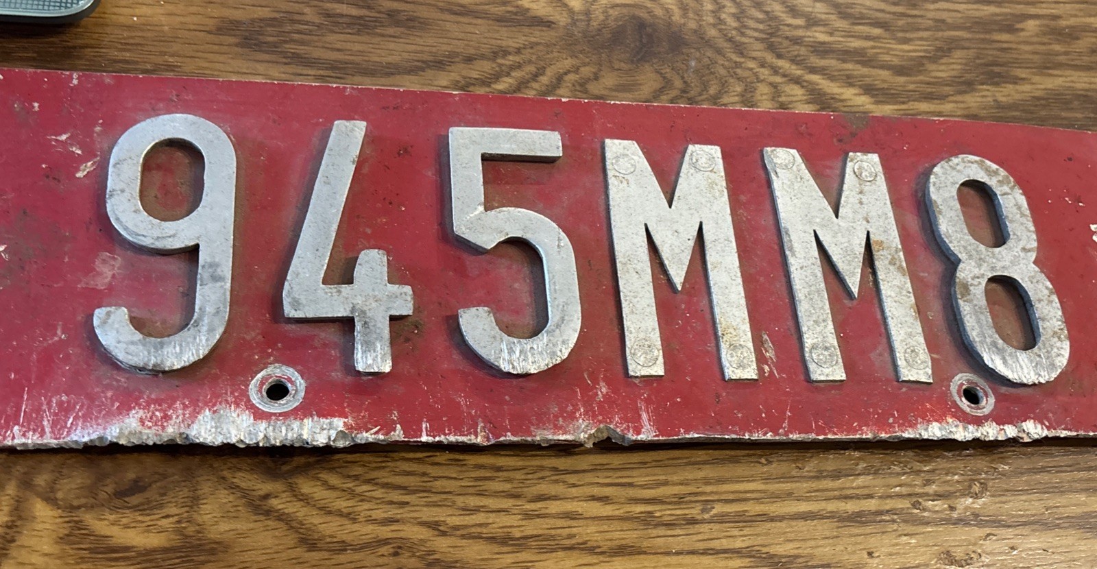 Vintage Bus Roll Sign Section 945MM8 Possibly NYC 17″ x 4″ Metal