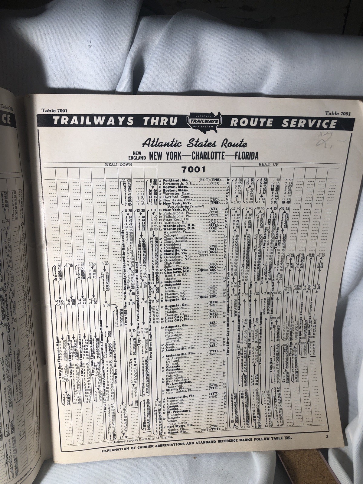Trailways Eastern Time Tables August 1966 119 Page Book