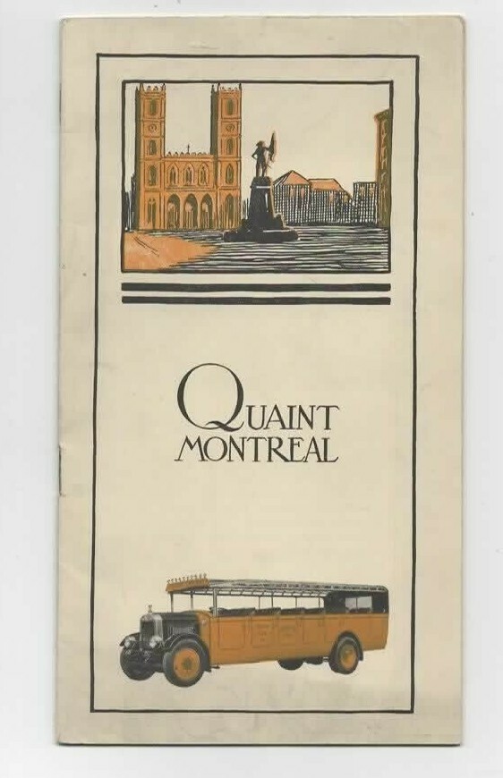 Vintage, YELLOW CAB & BUS COMPANY, MONTREAL, CANADA, Brochure / Map