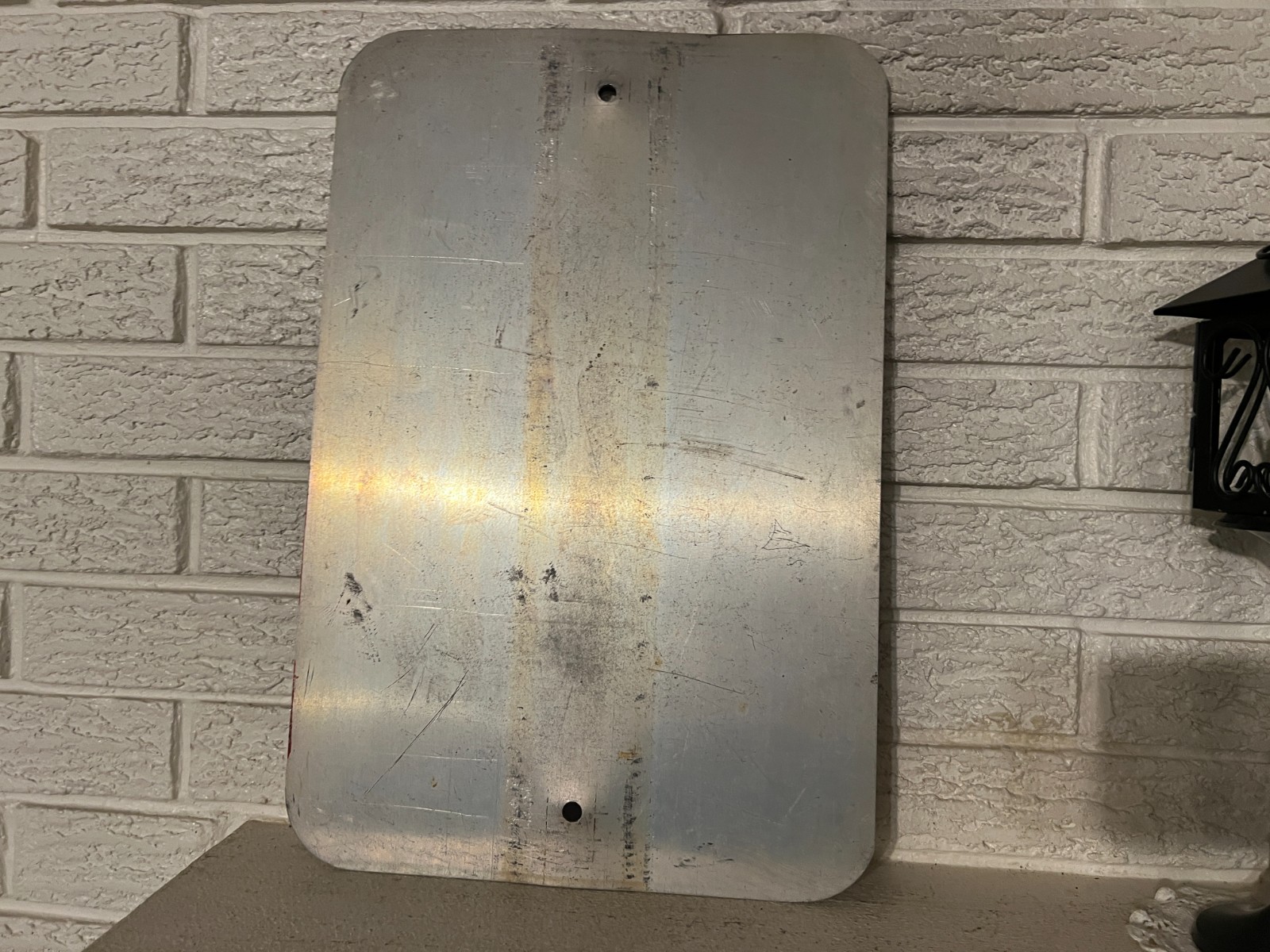 Original Vintage MTA Michigan Transit Authority Aluminum Bus Stop Sign 12x 18″