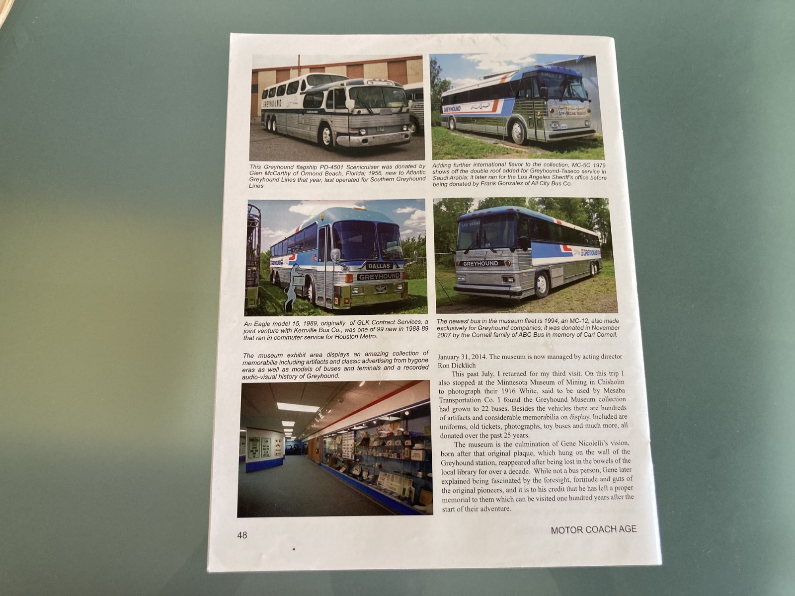 Motor Coach Age October – December 2014 epic Greyhound 2nd Gen issue. 48 pages