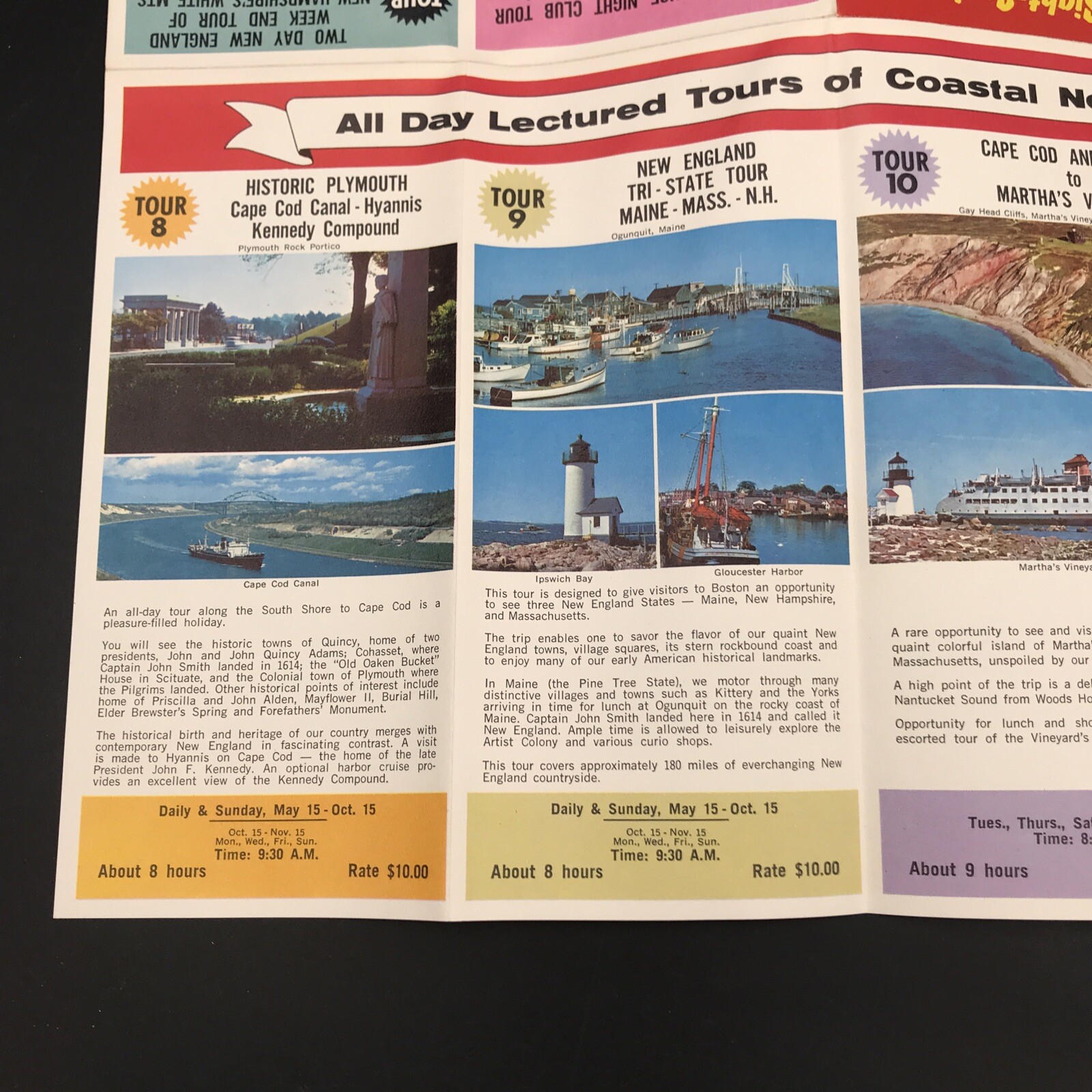 1968 Gray Line Bus Sight Seeing Boston New England Advertising Booklet Pamphlet