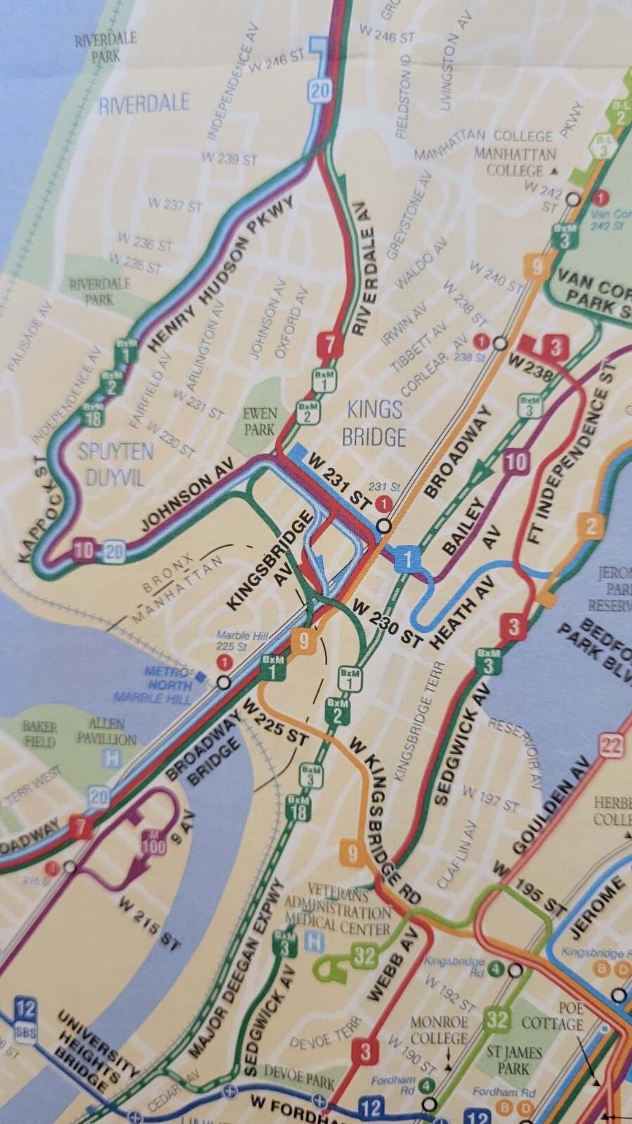 New York City MTA Transit NY BRONX Bus Route Map Latest Version Full Brand New