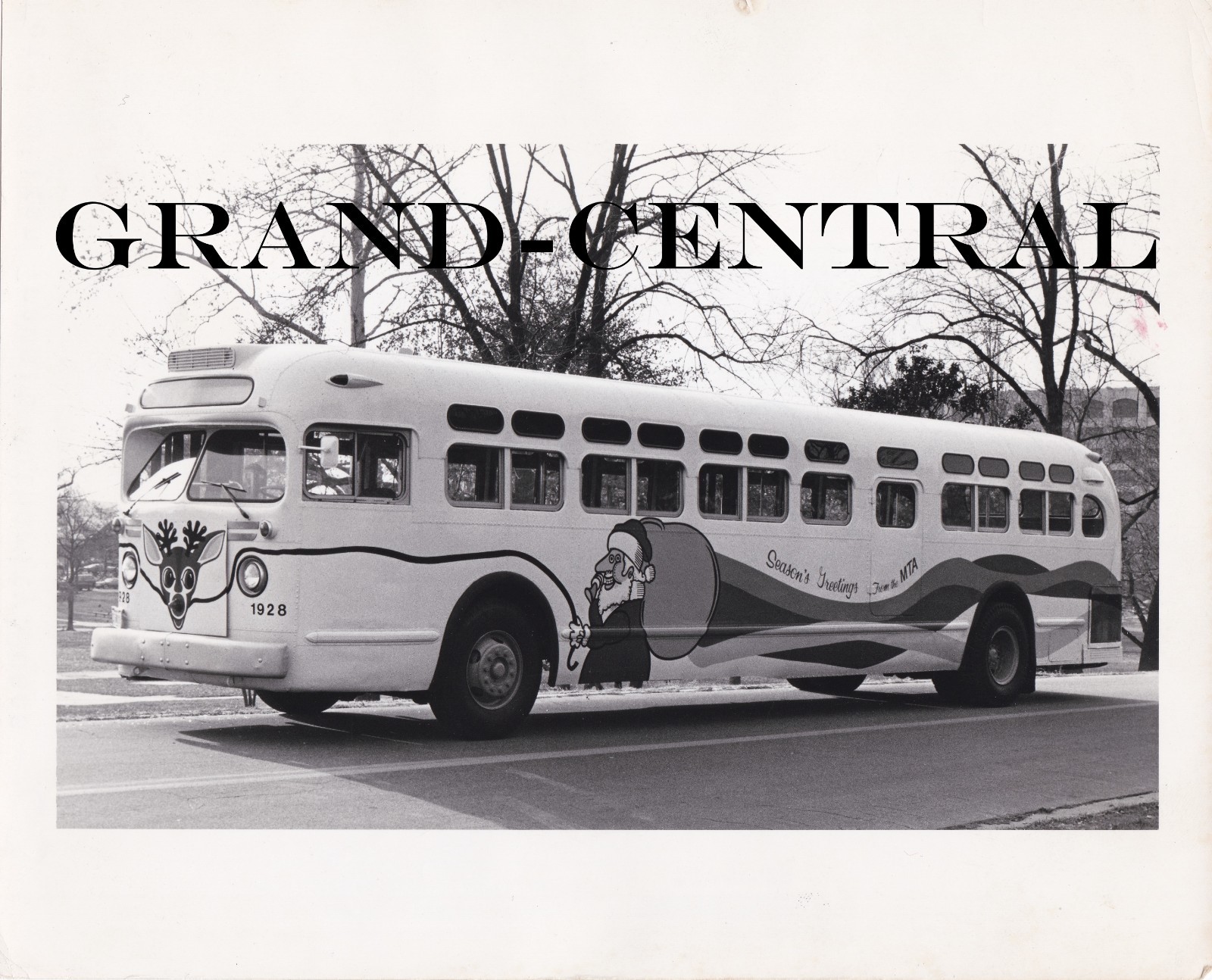 VINTAGE 1976 MTA METROPOLITAN TRANSIT AUTHORITY BUS PHOTO #1928 CHRISTMAS XMAS
