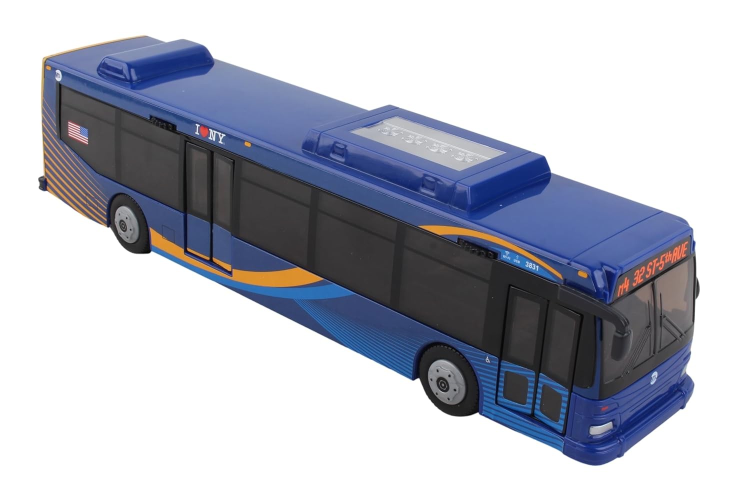 Daron MTA Bus – 11-Inch Single Bus in New Blue Livery – Officially Licensed Fric